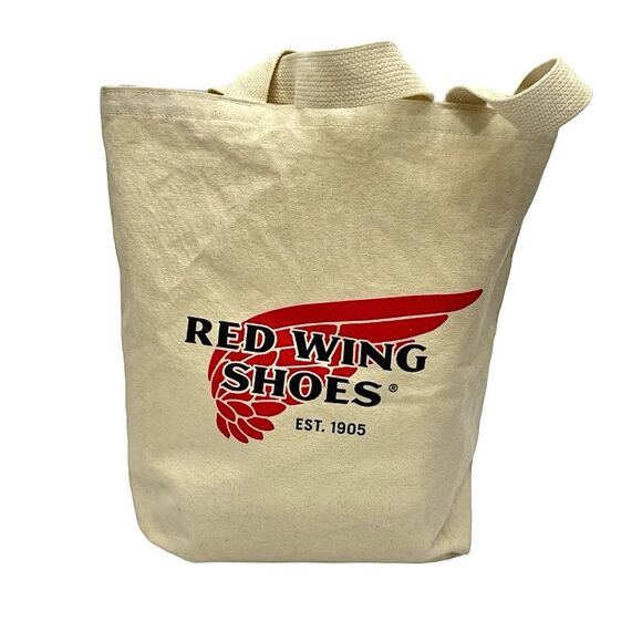 RED WING SHOES CANVAS TOTE BAG
UNISEX NATURAL CANVAS LOGO TOTE BAG NEW - Picture 1 of 6